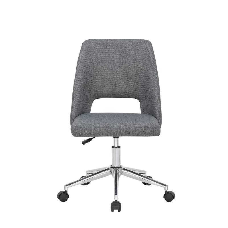 Porthos Home Kimora Office Chair, Linen Upholstery, Roller Wheels