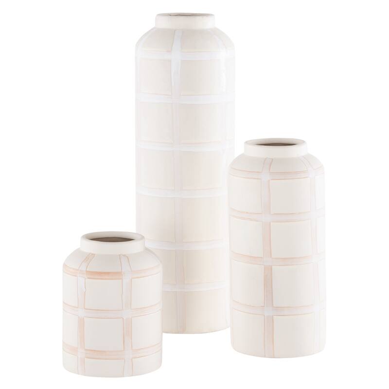 SAFAVIEH Luette Ceramic Decorative Vase (Set of 3) - 5Wx5Dx15H