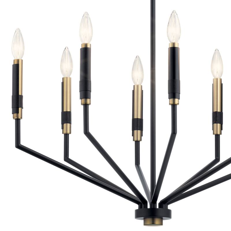 Kichler Armand 26 inch 8 Light Chandelier in Black and Bronze Finish