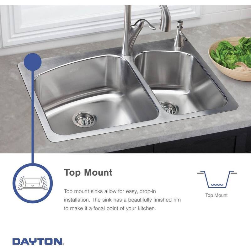 Elkay Dayton 17" Drop In Single Basin Stainless Steel Kitchen Sink