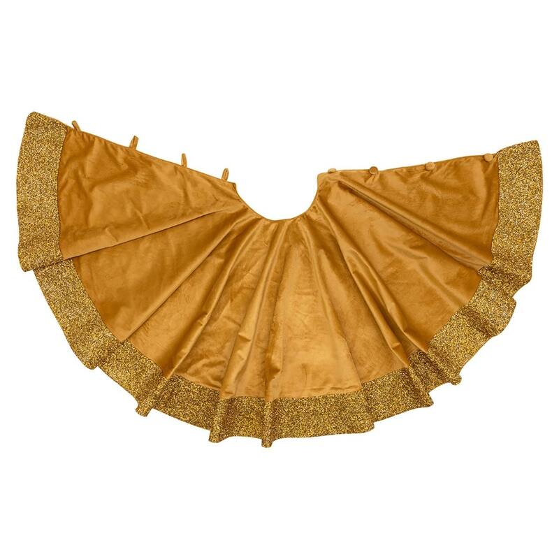 Sparkles Home Luminous Rhinestone Tree Skirt - Gold
