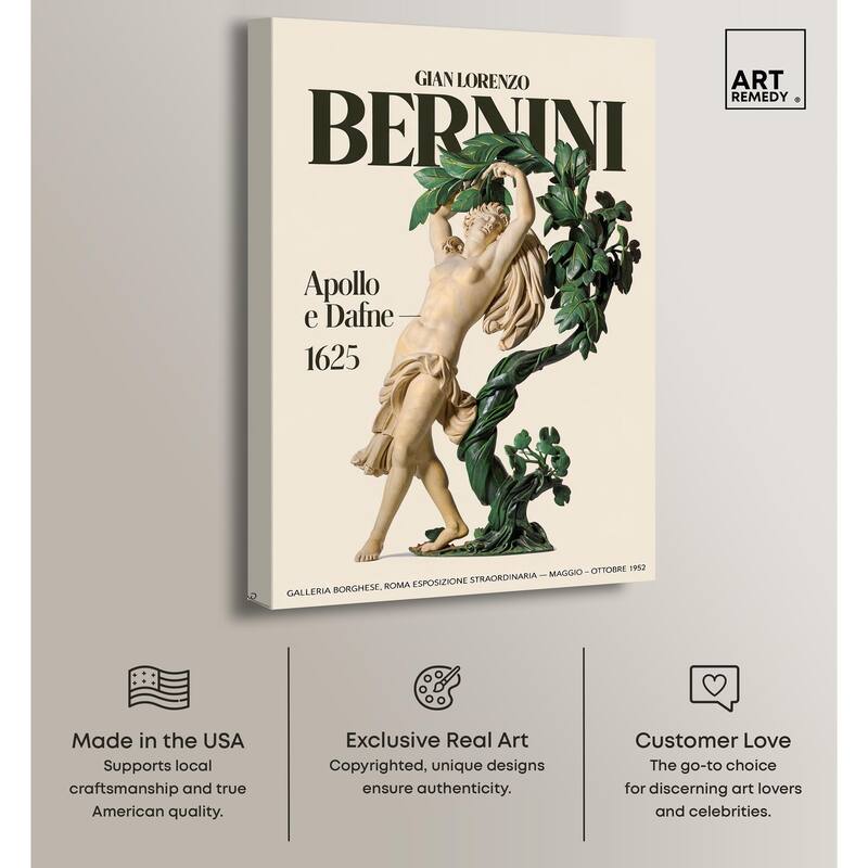 Celebrating Bernini Canvas by Art Remedy, Gallery Wrapped