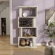 preview thumbnail 13 of 28, Furniture of America Thane Modern 4-Tier Dining Bar Cabinet with Bottle Wine Rack Cream Weave