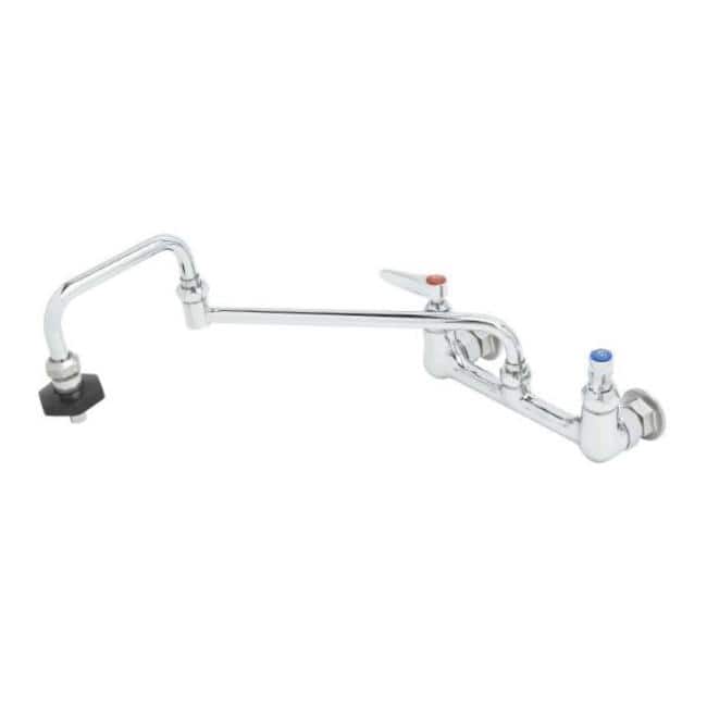 T and S Brass B-0597-LF20 2.20 GPM Wall Mounted Widespread Pot Filler