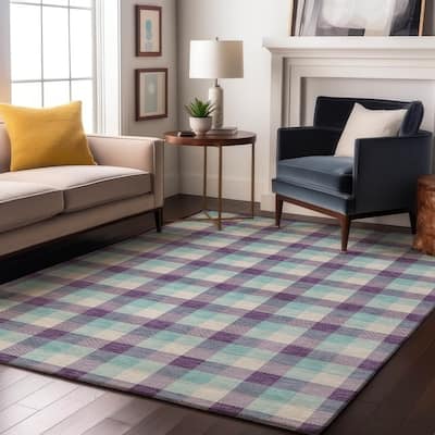 Premium Washable Super Soft Plaid Mayfield Rug
