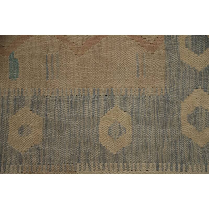 Hand Woven Oriental 100% Wool Carpet Southwestern Tribal Brown Kilim Area Rug - 5' 8'' X 3' 10''