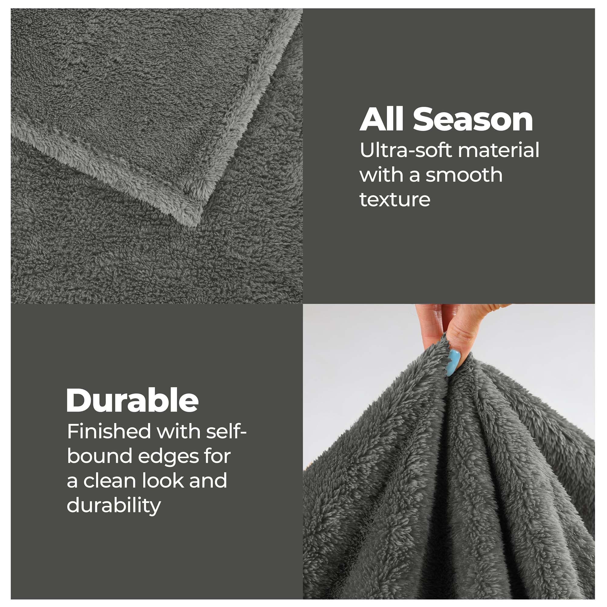 Superior Classic Solid Fleece Blanket Plush Medium Weight-image