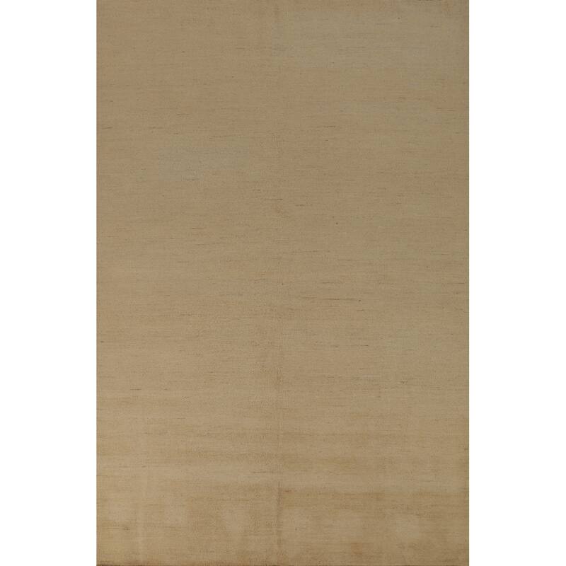 Gabbeh Modern Area Rug Hand-Knotted Wool Carpet - 6'2"x 9'8"