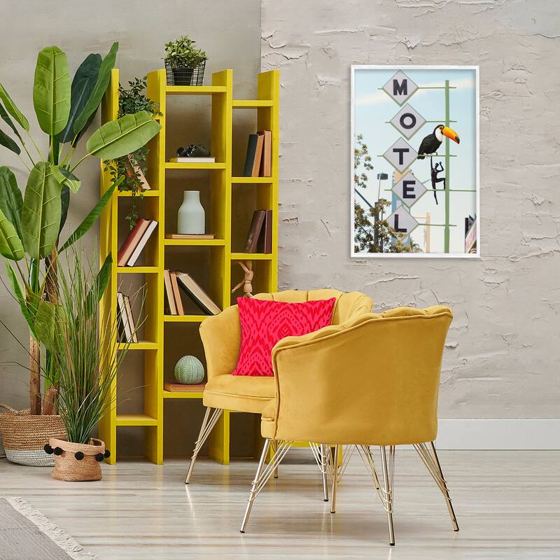 Stupell Toucan on Motel Sign Framed Giclee Art Design By Ashley Singleton