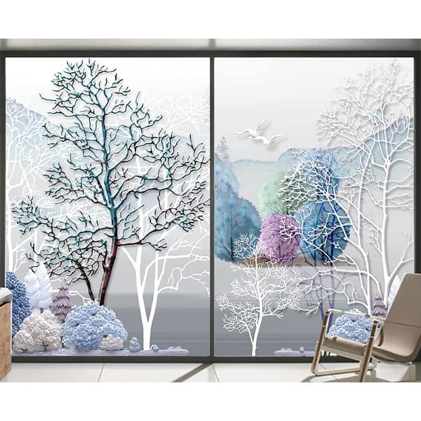 Shop Chezmax Decorative Privacy Window Film No Glue Frosted Glass