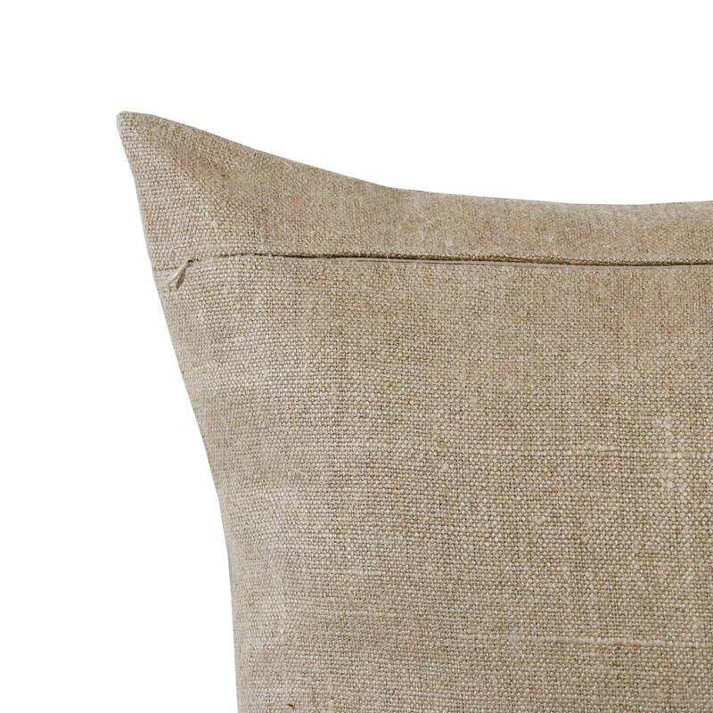 Handwoven Industrial Striped Square Throw Pillow - 20" - Beige and Brown