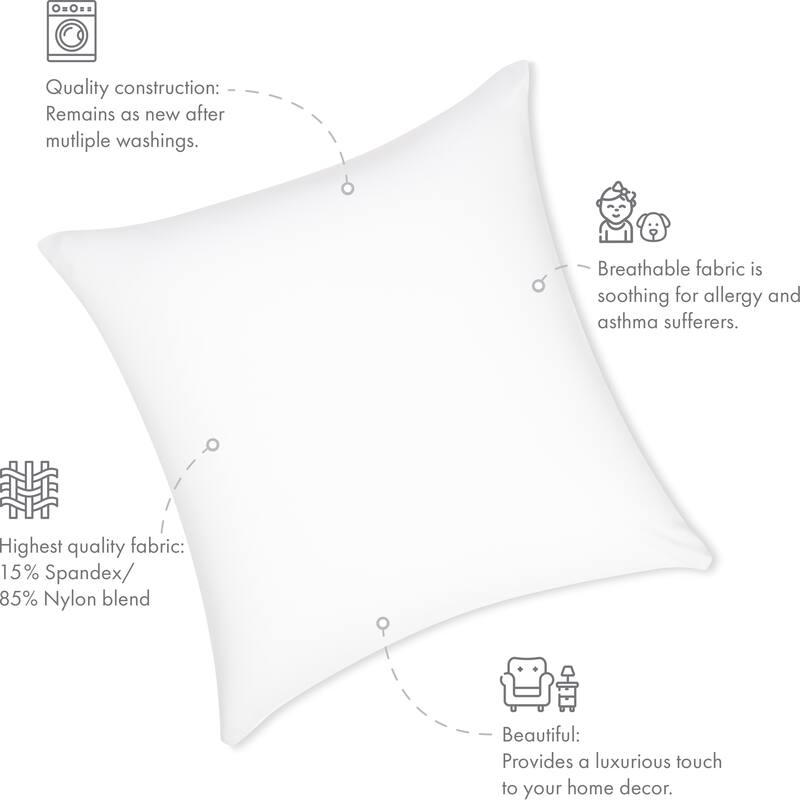 Throw Pillow Cozy Soft Microbead White: 1 Pc