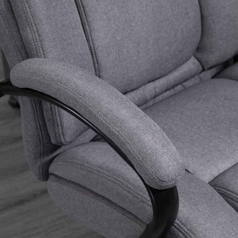 Vinsetto Big and Tall Executive Office Chair High Back Computer Desk Chair Ergonomic Swivel Chair with Linen Fabric