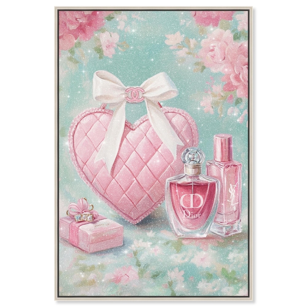 Little Heart Shaped Purse Canvas by Art Remedy