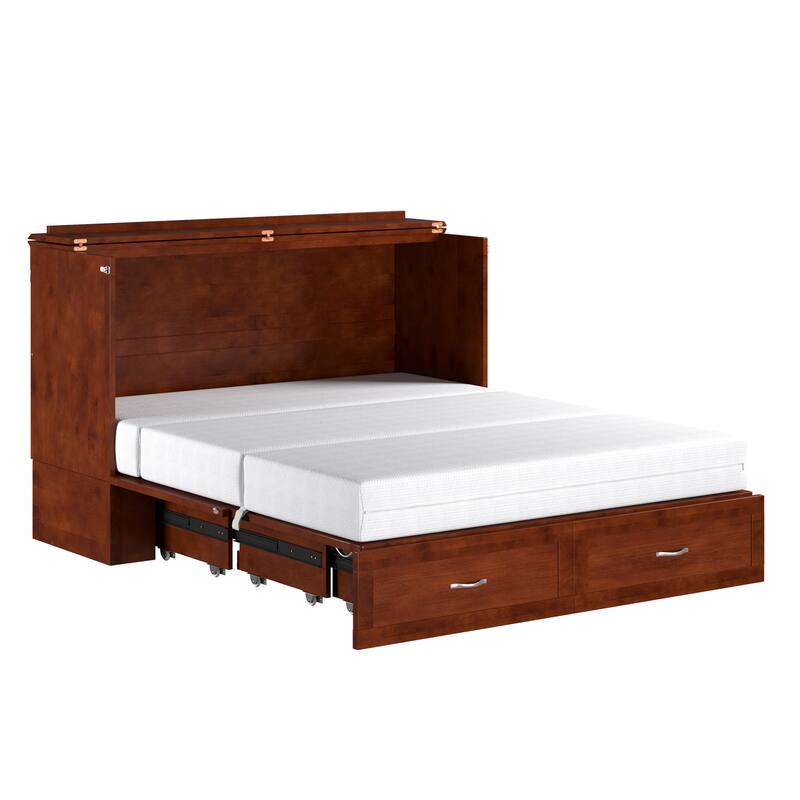 Hamilton Murphy Bed Chest with Storage Drawer and Built-In Charger
