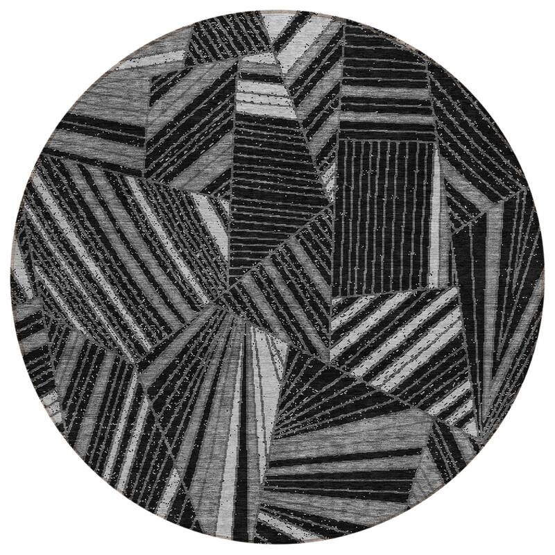 HomeRoots Geometric Transitional Rectangle Outdoor Rug