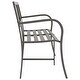 preview thumbnail 4 of 6, vidaXL Twin Patio Bench 96.9" Gray Steel - 96.9" x 22.8" x 30.3"
