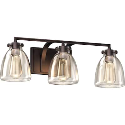 Volume Lighting 3 Light 24" Wide Vanity Light with Clear Glass