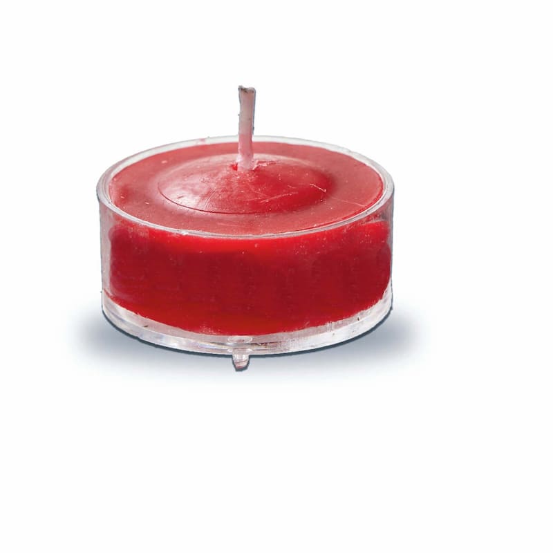 Color Studio Tealight Candles Set of 8 Cranberry Smokeless Paraffin Wax Burn Time 3 Hrs