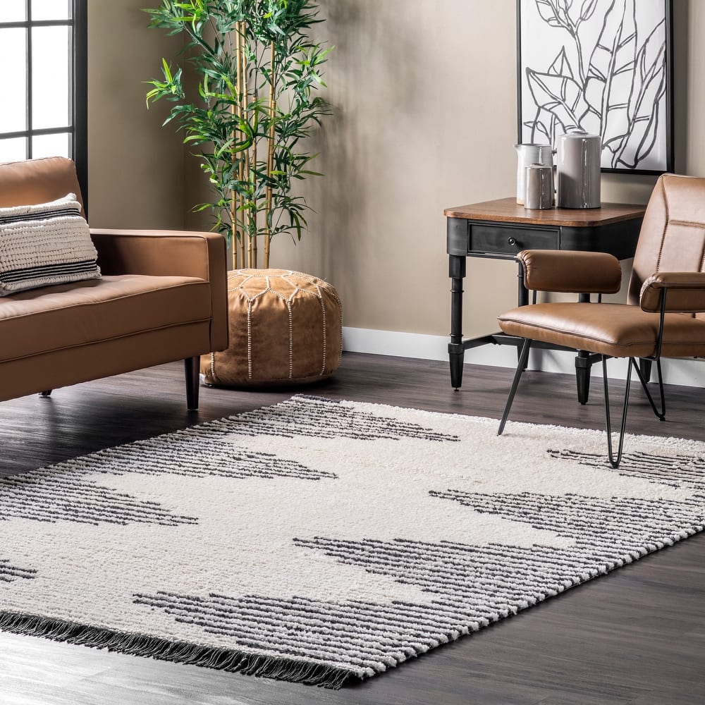 Nuloom Morgan Contemporary Shag Fringe Area Rug