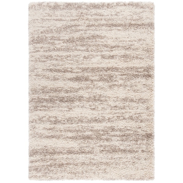 slide 1 of 2, SAFAVIEH Hudson Shag Lulzime Modern Abstract 2-inch Thick Rug 2' x 3' - Ivory/Beige