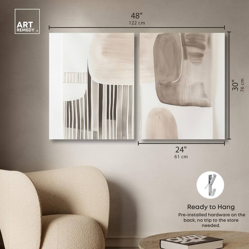 Slumbering Patterns II Canvas Set of 2 by Art Remedy, Gallery Wrapped