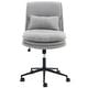 preview thumbnail 20 of 24, Upholstered Armless Task Office Chair Grey with wheels
