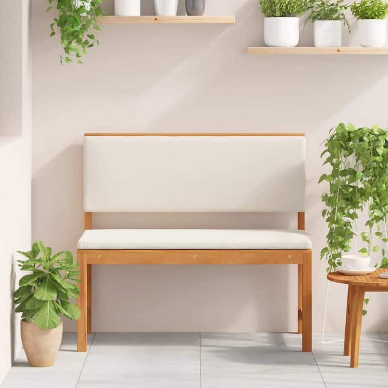 vidaXL Garden Bench Brown 100 x 50 x 91cm Solid Acacia wood - 39.4 x 19.7 x 35.8
