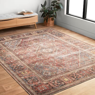 Alexander Home Tremezzina Distressed Oriental Area Rug