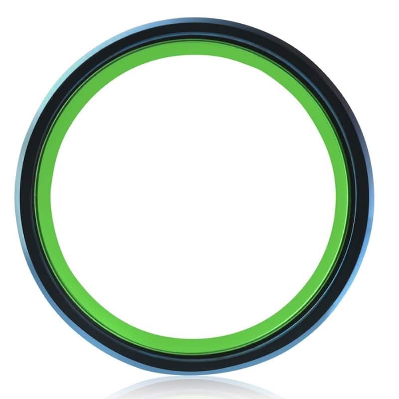 Bliss Diamond Men's Brushed Blue Tungsten Green Aluminum Ring 6mm Wedding Band