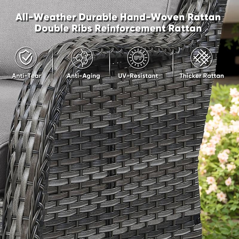 779657388297 Outdoor Swivel Glider Chairs with 4Inch 5Inch 6Inch Cushion
