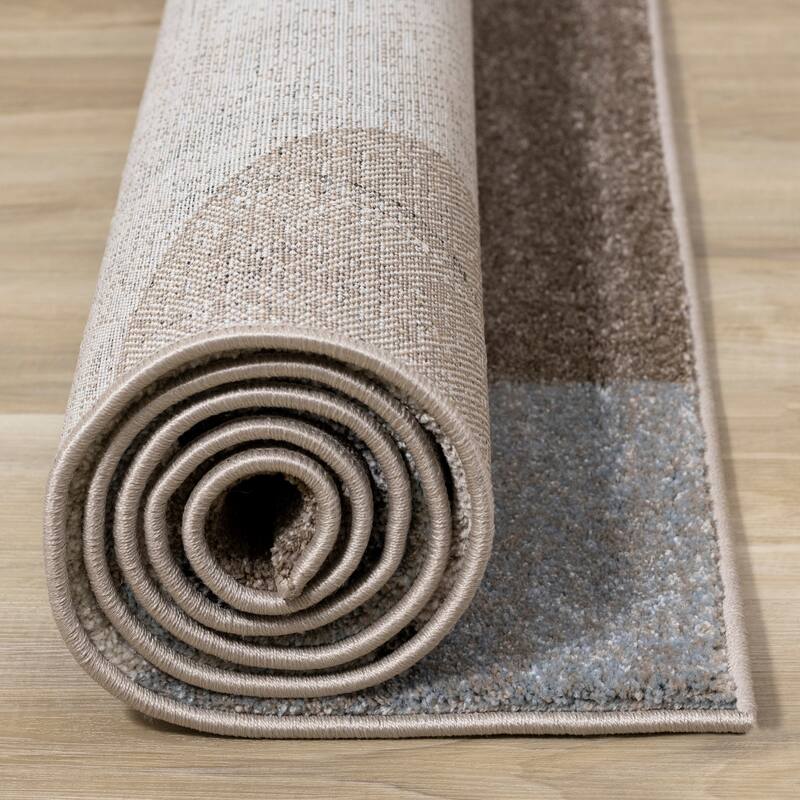 Brookfield Collection - Brown/Grey/Cream Shape Shifting Rug