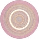 preview thumbnail 21 of 22, Rhody Rug Kid's Place Indoor/Outdoor Braided Area Rug Pink - 10' Round