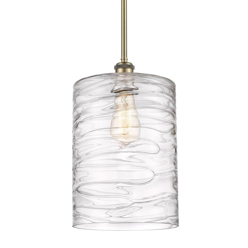 Innovations Lighting 516-1S-14-9-L Cobbleskill Pendant Cobbleskill 9" - Deco Swirl / Antique Brass