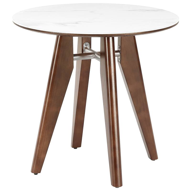 31.5" Round Dining Table, Modern Kitchen Table with Solid Wood Legs for Dining Room, Living Room