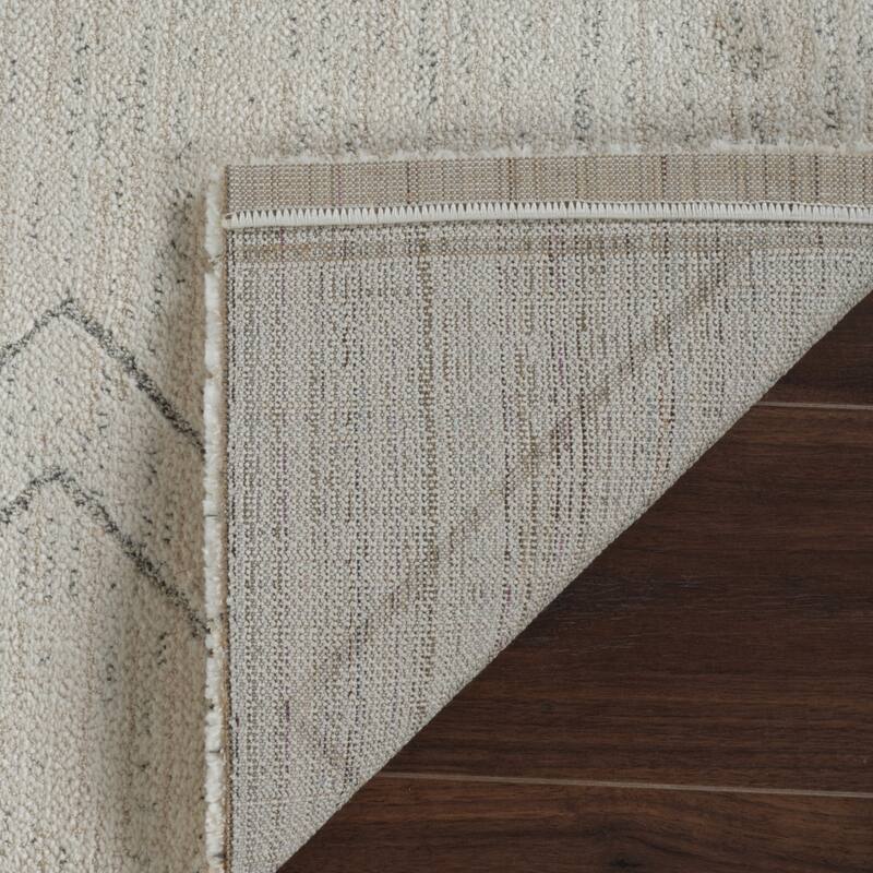 Betuh Distressed Abstract Modern Stain Resistant Woven Area Rug By HomeRoots - 2' X 8'