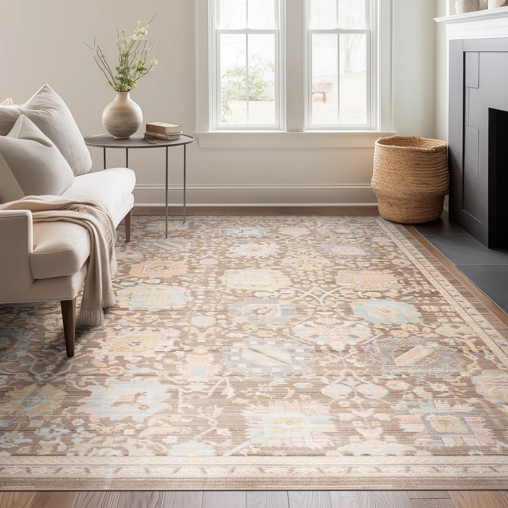 Crosswood Alyssa Traditional Floral Indoor Polyester Area Rug