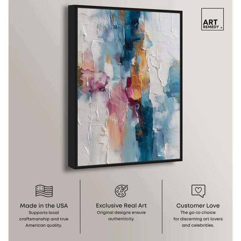 Petal Pink and Ocean Blue II Canvas by Art Remedy
