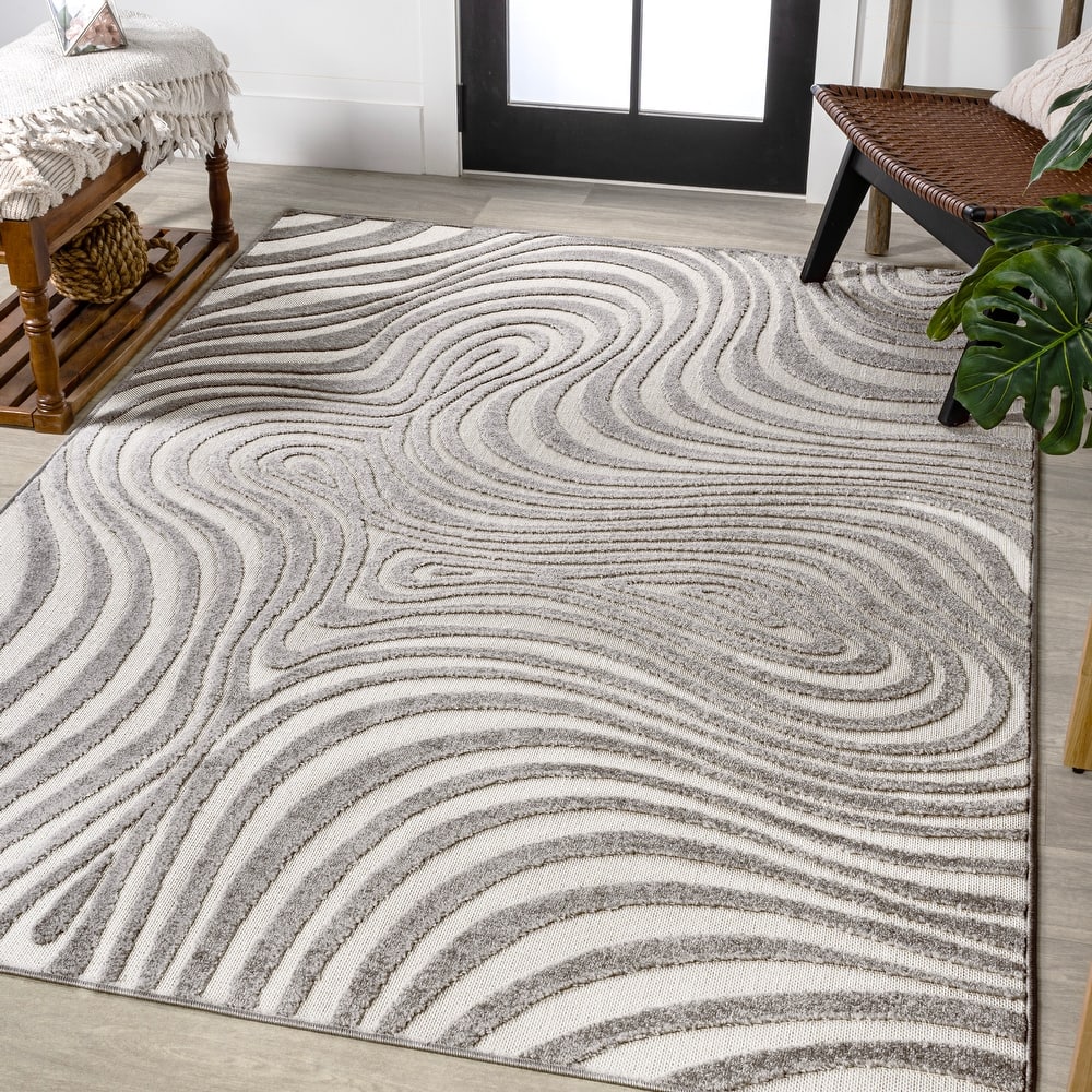 JONATHAN Y Nordby Abstract Groovy Striped Area Rug