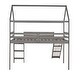 preview thumbnail 7 of 13, Twin Loft Bed with Slide & Ladder - Gray Finish for a Fun Bedroom Setup