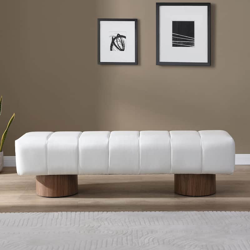 Stylish Multi-Functional Dining Bench - No Assembly, Space-Saving, Easy Clean - Light Grey (Velvet)