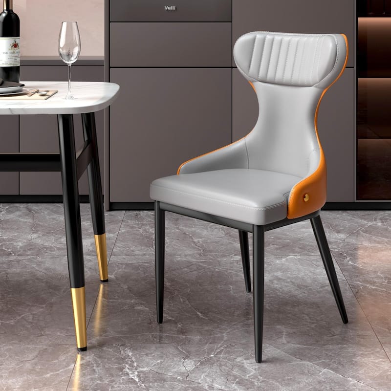 Modern Wingback Dining Chairs Accent Chair Armless Chair with Tufted Back (Set of 2)