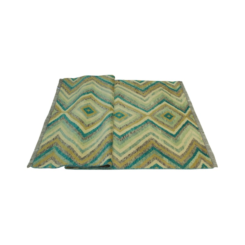 Balochi Adisa Ivory/Green Rug - 3'10" x 6'2"