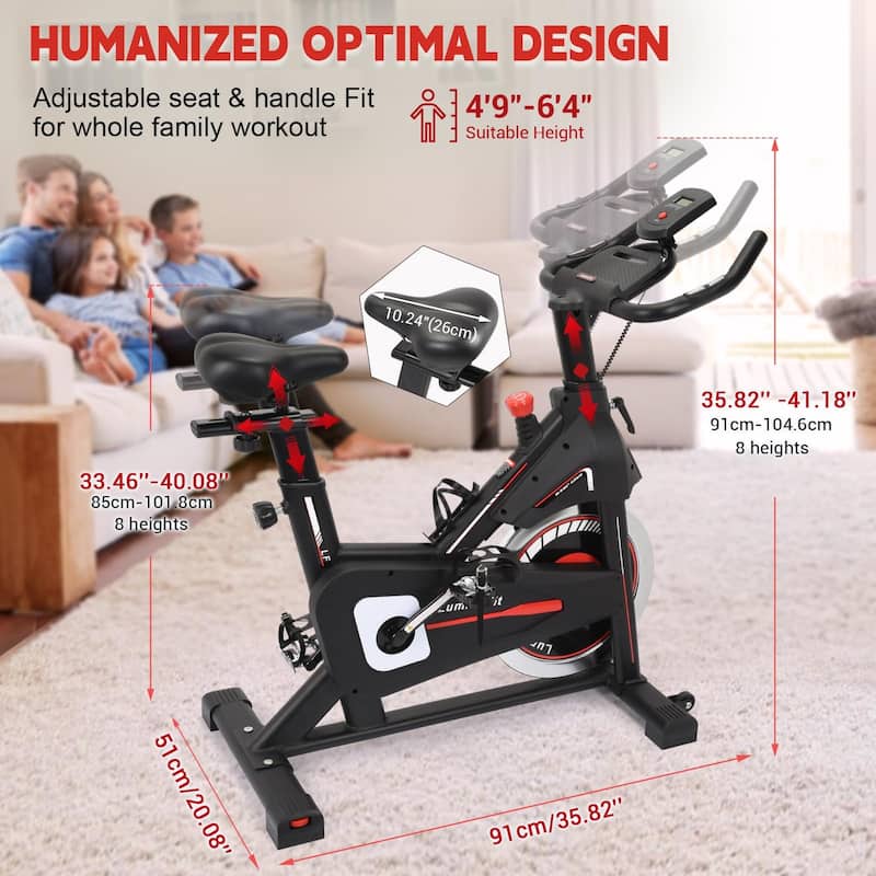 Stationary Exercise Bikes with 330lbs Weight Capacity, Cycling Bike