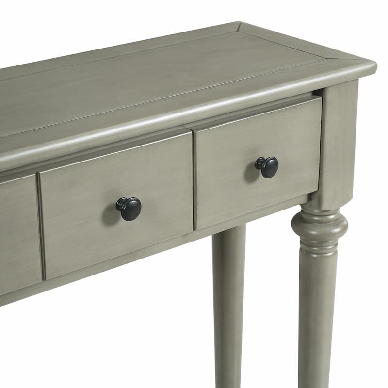 Entryway Table with 4 Drawers and Open Shelf