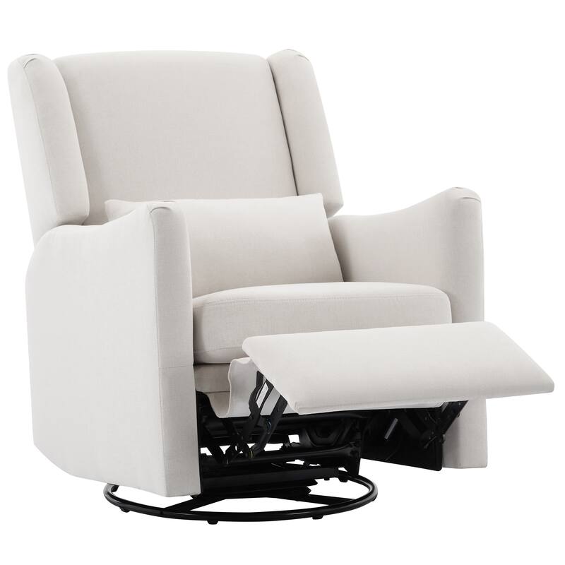 Wingback Swivel Rocker Recliner Chair, Glider Rocker Recliner, Rocking Chair Nursery for Living Room Bedroom Apartment