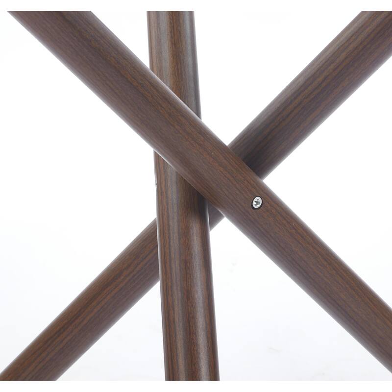 Round Dining Table With Color Metal Leg And Tempered Glass