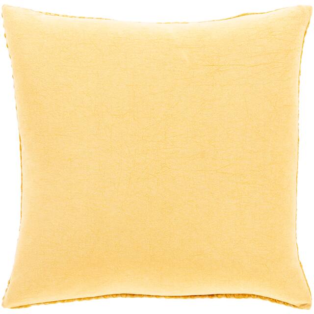 Whitley Faded Waffle Weave Cotton Throw Pillow