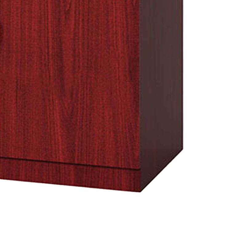 Doe Office Storage Cabinet with 2 Doors, Mahogany Red, 31 Inch Wide