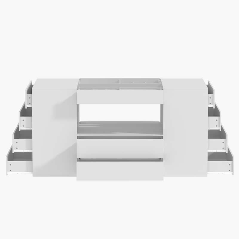 Sleek Closet Storage Island with Multiple Drawers for Accessories